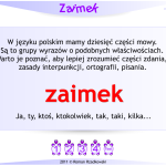 Zaimek - definicje